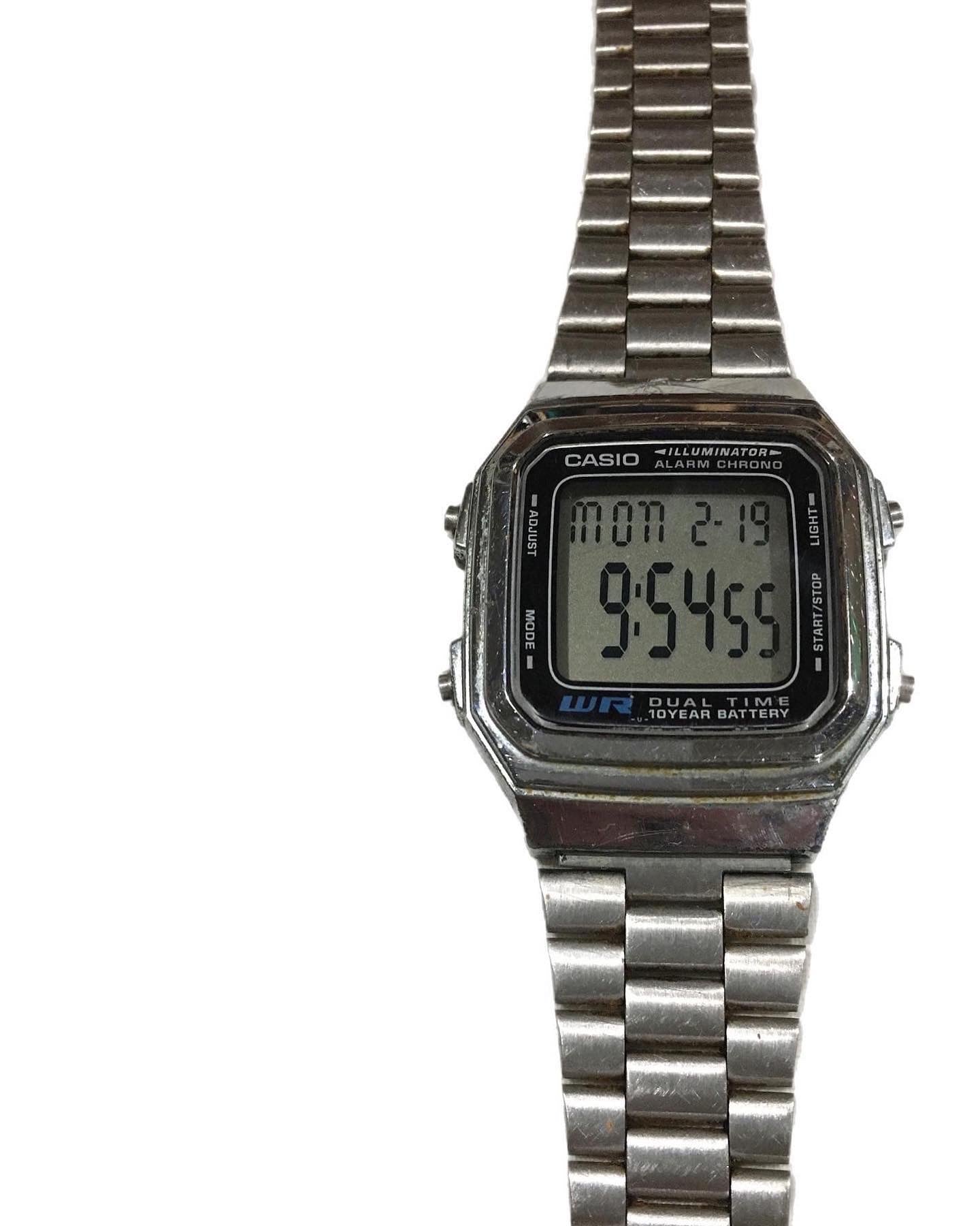 Vintage Casio A178-W Silver Men’s Digital Watch