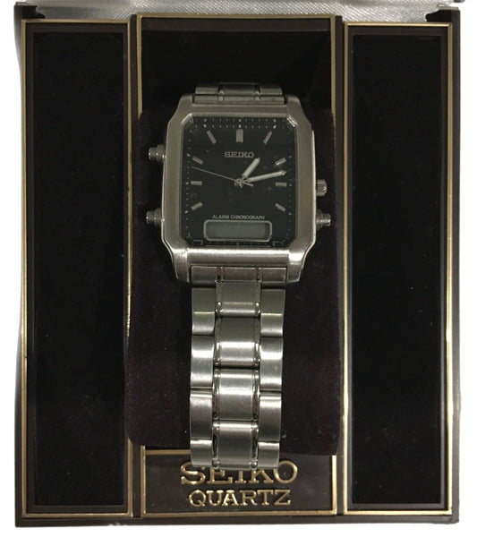 Vintage Seiko Quartz V072-5060 Silver Men’s Watch